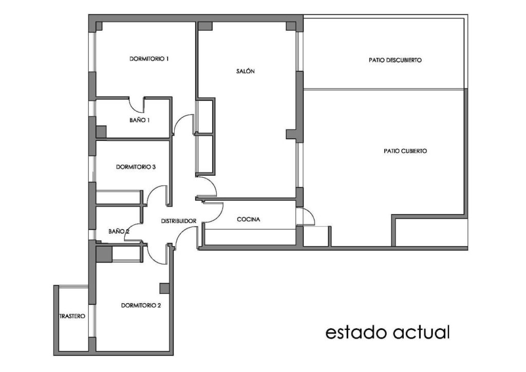 Plano inicial vivienda mijas