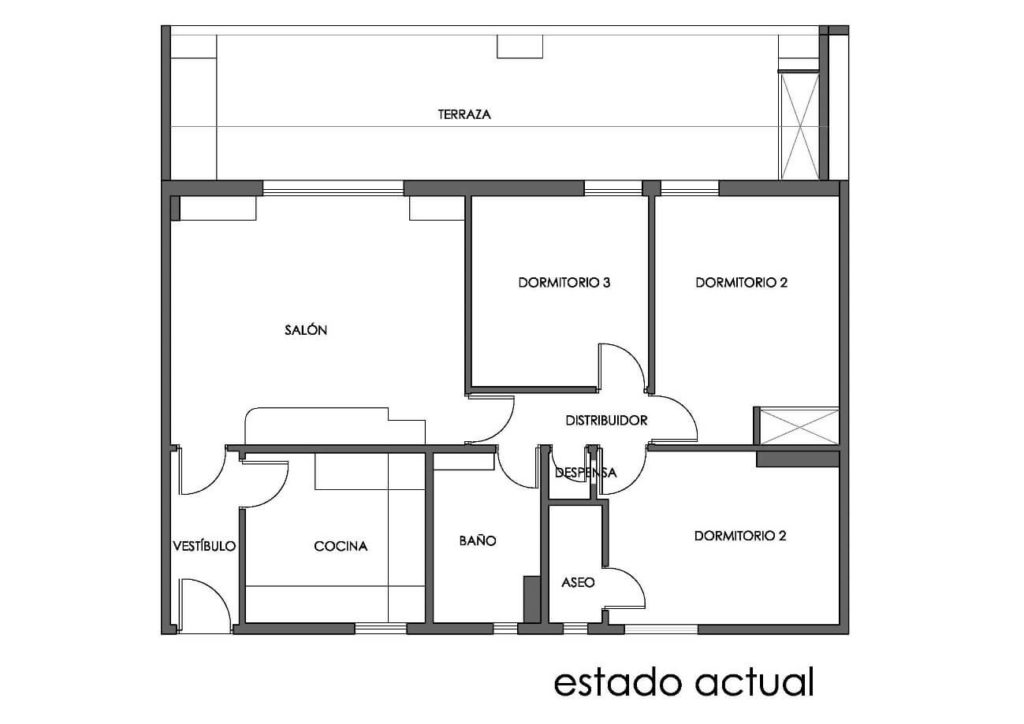 Plano inicial vivienda torremolinos