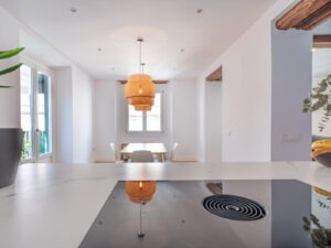 Cocina y salón después